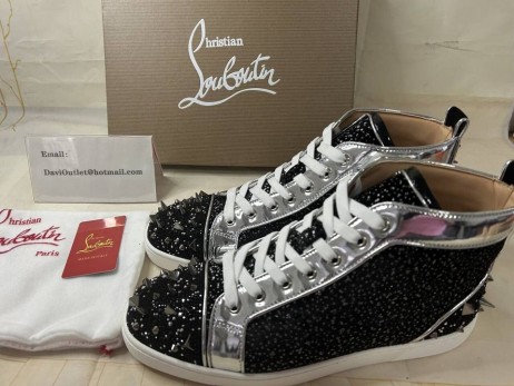 Christian Louboutin Lou Hroty Černá/mix, Černá Semiš