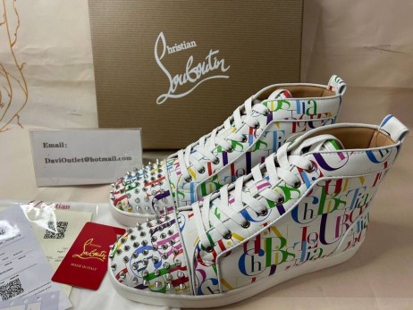 Christian Louboutin Lou Hroty Bílá-multi/bianco Krep Satén