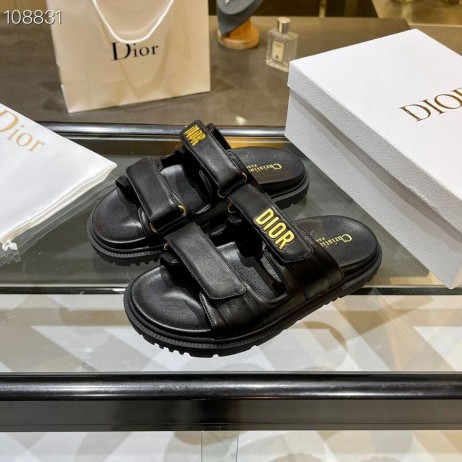 Dior Zákona Slide Černá Vícebarevná Mizza Tištěné Technické Tkaniny