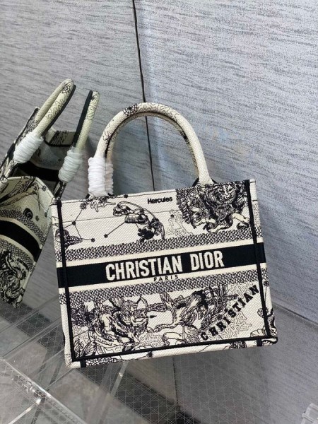 Dior Knize Tote Latte Dior Zvěrokruhu Výšivky