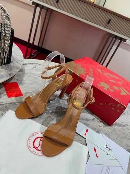 Christian Louboutin Condorapik Královna Sandály 100mm Nappa Kůže, Karamel