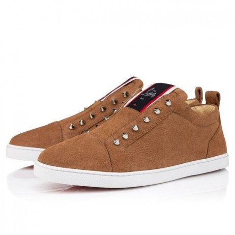 Christian Louboutin F. A. V Fique A Vontade Slip-On Tenisky Telecí Kůže Cuoio