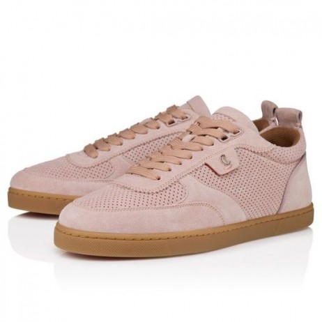 Christian Louboutin Tutti Rui Tenisky Obrátil Telecí Kůže Vintage Rose