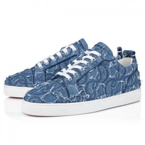 Christian Louboutin Louis Junior Ženy Tenisky Denim Louboutin Vyšívané