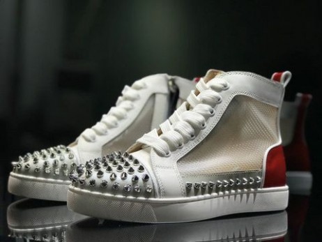 Christian Louboutin Sosoxy Hroty High-Top Tenisky Mesh a Kůže Vícebarevná