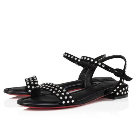 Christian Louboutin Sladké Jane Sandal Strass Boum Sandály Černé Christian Louboutin Boty