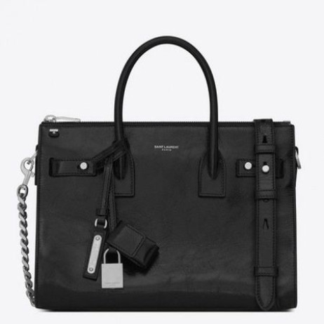 Saint Laurent Baby Sac De Jour Souple Duffle Bag Black Moroder Kůže
