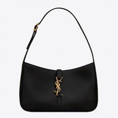 Saint Laurent Le 5 à 7 Hobo Bag Černá Kůže Saint Laurent Tašky