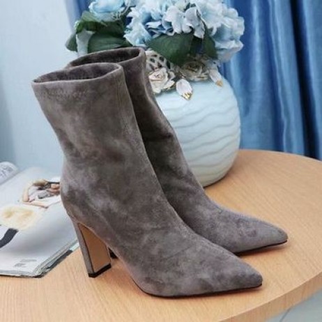 Jimmy Choo Kotník Boot 85mm Semiš Šedá