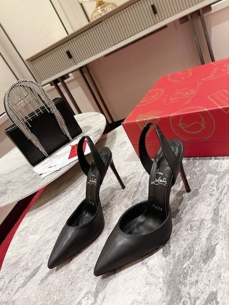 Christian Louboutin Astrid 85mm Slingback Čerpadla Nappa Kožené Černé Boty CL