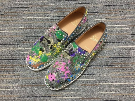 Christian Louboutin Pik Lodí Hroty Ženy Slip-na Ploché Vícebarevná