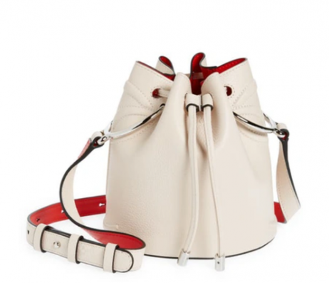 Christian Louboutin Po Mém Boku Telecí Kůže Bucket Bag Bílá Christian Louboutin Tašky