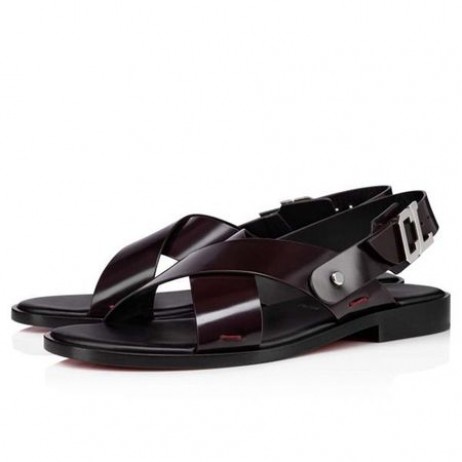 Christian Louboutin Farniento Červené Bordeaux Tele Sandál