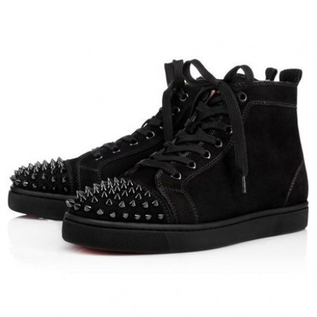 Christian Louboutin Lou Hroty Černá/černá/bk Semiš