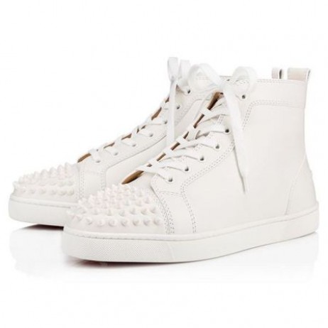 Christian Louboutin Lou Hroty Bílá/bílá Kůže