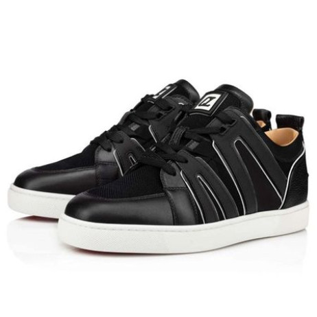 Christian Louboutin Low-top Vida Ploché Černé Tenisky Viskóza