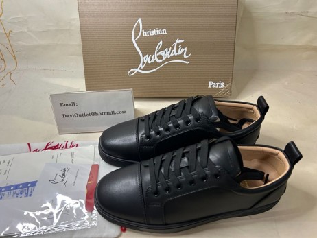Christian Louboutin Pánské Low-top Black/black Tele Tenisky