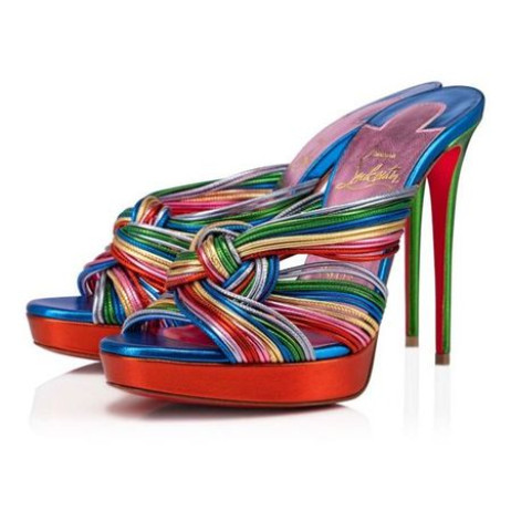 Christian Louboutin Platformy Multitaski Alta 120 mm Multi/lin Confettis Kůže