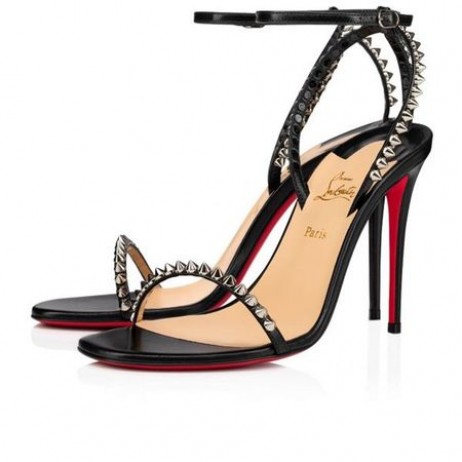 Christian Louboutin Sandály, Tak Mi 100 Černá/stříbrná Kůže