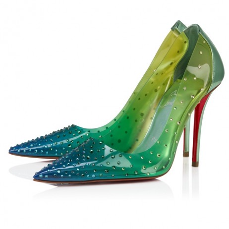 Christian Louboutin Miss Z Degrastrass 100 Mm Pumps Pvc And Laminated Calf Leather Manuka