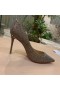 Christian Louboutin Anjalina Spike Čerpadla Glitter Ozdobený Escarpic Stříbro CL Boty Obchod