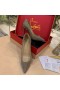 Christian Louboutin Anjalina Spike Čerpadla Glitter Ozdobený Escarpic Stříbro CL Boty Obchod
