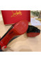 Christian Louboutin Černé Lakované Fetiš Peep 130mm Čerpadla CL Boty