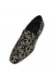Christian Louboutin Dandy Holka Mokasíny Velvet Royal Výšivky Černé CL Boty Obchod