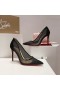 Christian Louboutin Hlouposti Strass Čerpadla Ok a Veau Velur Černý