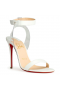 Christian Louboutin Jonatina 100 PVC Pvc Kožené Bílé Boty CL