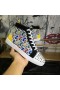 Christian Louboutin Lou Spike Orlato Vysoké top Tenisky Cl Logo Tele a Semiš Multi