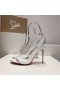 Christian Louboutin Loubigirl 100 mm Sandály Lakované Kůže Bianco Christian Louboutin Store