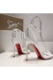 Christian Louboutin Loubigirl 100 mm Sandály Lakované Kůže Bianco Christian Louboutin Store