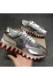 Christian Louboutin Loubishark Tenisky Duhové Kůže Stříbrné