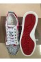 Christian Louboutin Louis Junior Spike Nízké Tenisky Vrstvené Kůže Květinové Tisk