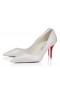 Christian Louboutin Slečna Z 80 Mm Čerpadla Perleťové Kůže Nappa Bianco