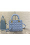 Dior Lady Dior Horizon Blue Cannage Lambskin 24CM