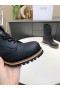 Dior Quest Bojové Boty Z Telecí Kůže Reliéfní Černý