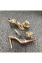 Christian Louboutin Fossiliza Sandály 100mm PVC a Lesk Kůže, Zlaté