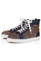 Christian Louboutin Lou Pik Pik Strass High-Top Tenisky Modré Džínové