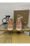 Christian Louboutin Lou Hroty Donna Ploché Dámské boty Třpytily a Lakované Kůže Růžové Zlato