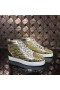 Christian Louboutin Louis Hroty High-top Tenisky Textury Kůže Zlaté