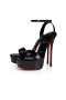 Christian Louboutin Rosalie Alta 150 mm Sandály Dítě kožené Černé