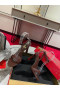 Christian Louboutin Condorapik Královna Sandály 100mm Nappa Kůže Kávy