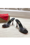 Christian Louboutin Degramule Strass Muly 85mm Kožené Černé