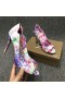 Christian Louboutin Hot Chick Čerpadla 120mm Krep Satén Kvetoucí Print Vícebarevná