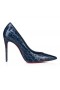 Christian Louboutin Kate 100 Mm Čerpadla Aligátor Reliéfní Telecí Kůže Modrá