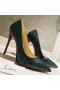 Christian Louboutin Kate Strass Snížit Čerpadla 100mm Semišové Zelené