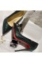 Christian Louboutin Kate Strass Snížit Čerpadla 100mm Semišové Zelené