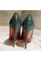 Christian Louboutin Kate Strass Snížit Čerpadla 100mm Semišové Zelené